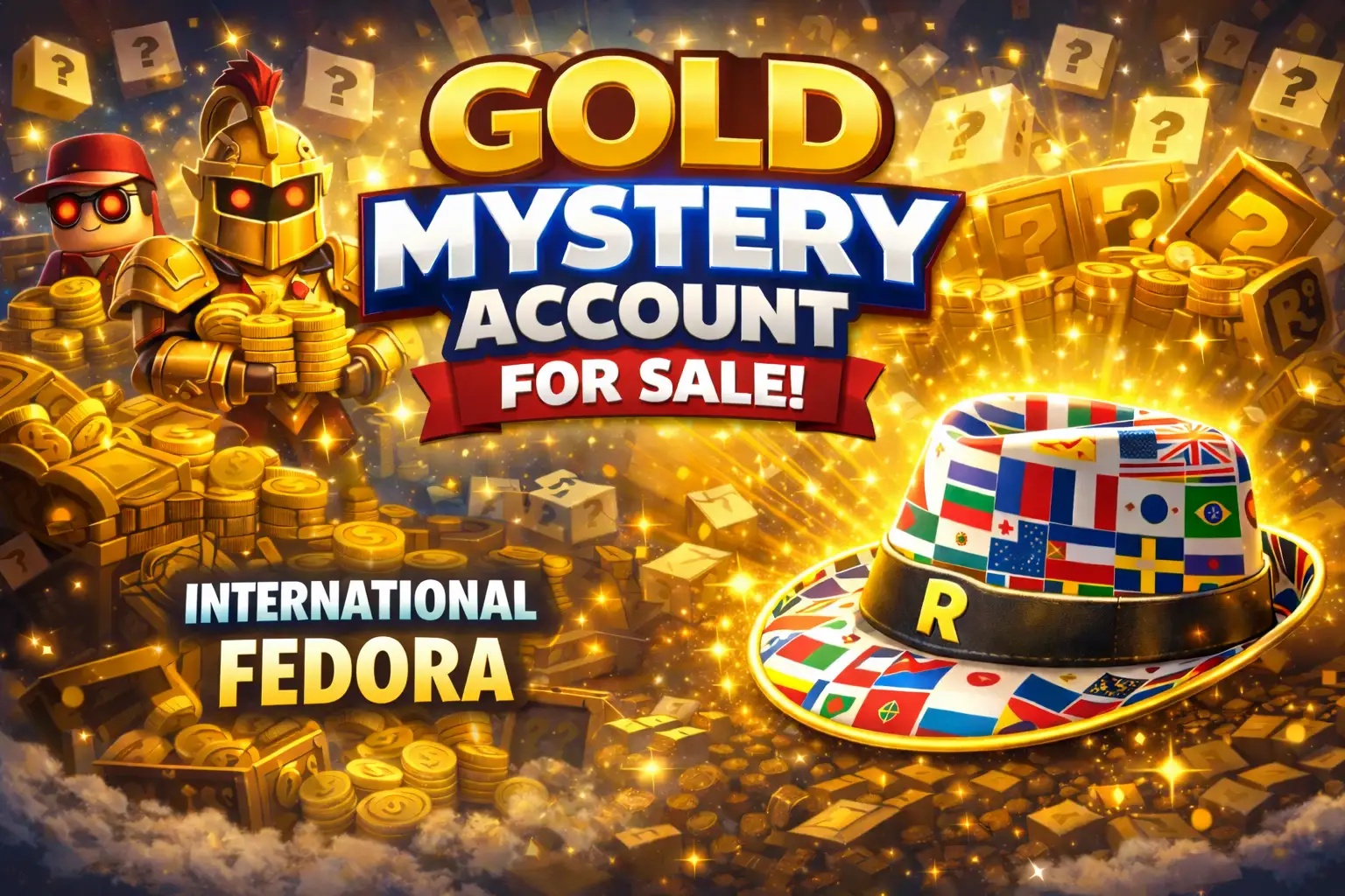 Roblox Gold Mystery Account โ Stacked