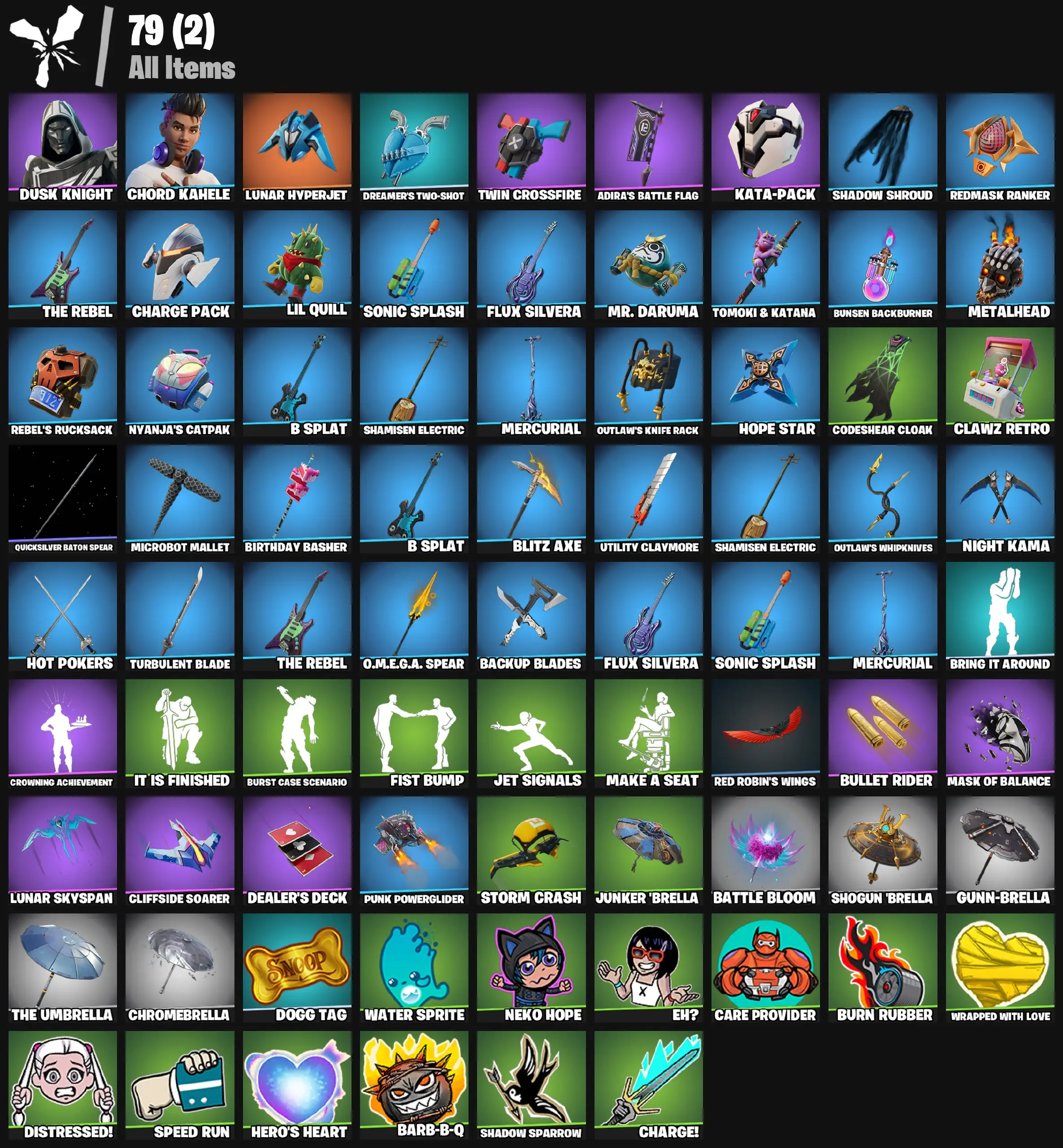 [PC/PSN/XBOX] 2 skins | Blitz Knight | Chord Kahele | Lunar Hyperjet | Dreamer's Two-Shot | Twin Crossfire | Adira's Battle Flag | Kata-Pack | 200 VB