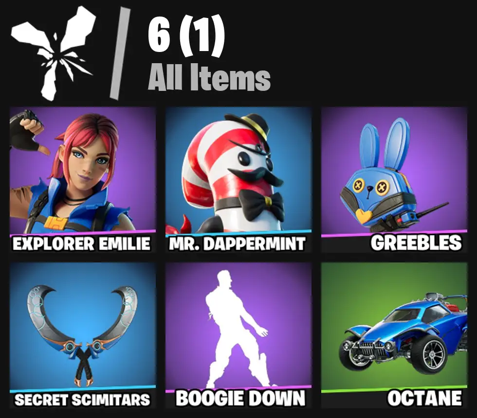 [PC/PSN/XBOX] 2 skins | Explorer Emilie | Mr. Dappermint | Greebles | Secret Scimitars | Boogie Down | 0 VB
