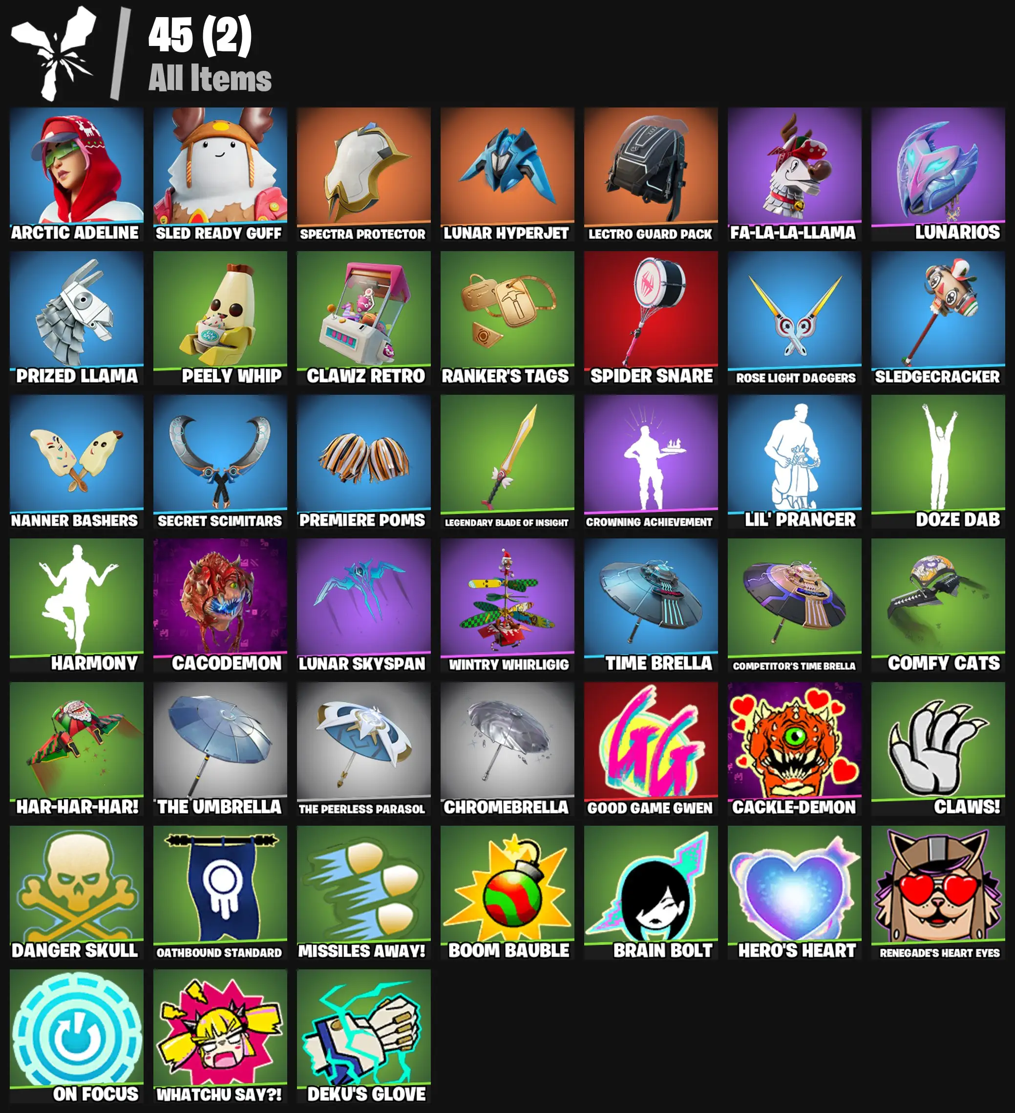 [PC/PSN/XBOX] 2 skins | Arctic Adeline | Sled Ready Guff | Spectra Protector | Lunar Hyperjet | Lectro Guard Pack | Fa-la-la-Llama | Lunarios | 300 VB