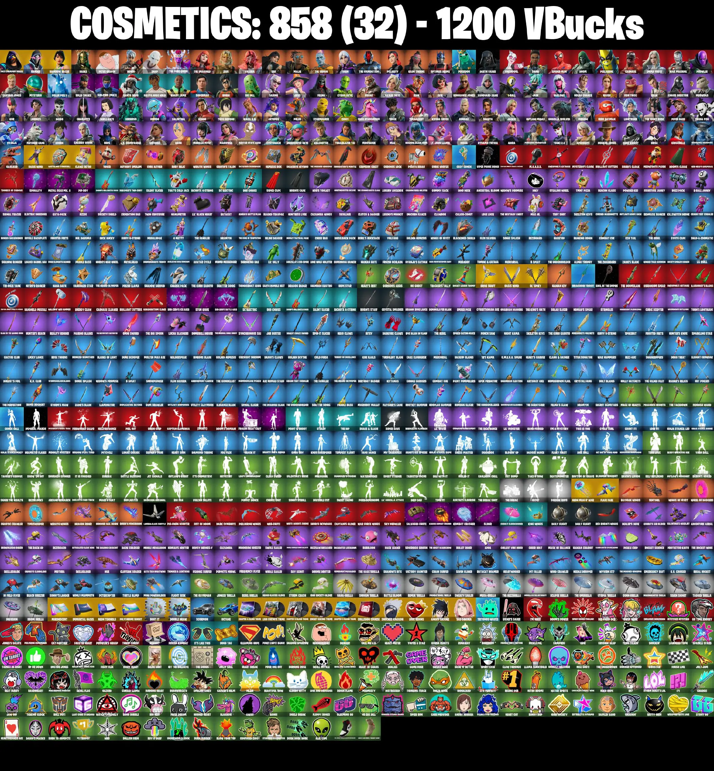 [PC/PSN/XBOX] 121 skins | FNCS Champion Seeker | Xander | Rainbow Racer | Oasis Wind | Wasteland Stoneshell | Clawz Retro | Drive Shaft | Oasis Wind