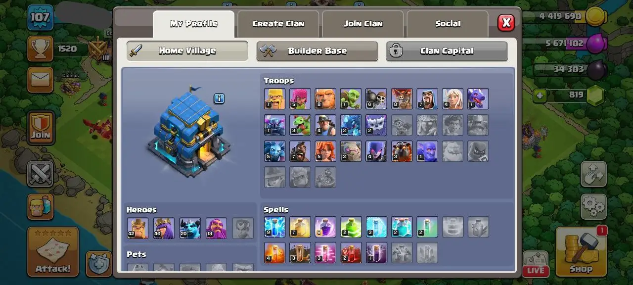 💎 TH12 BEGINNERS ACC 💎 | 1 EPIC EQUIPS | HEROES 42-46-20-18 👑 | MAGIC ITEMS 💰 | 500 RENAME ✅ | FAST DELIVERY 🚀