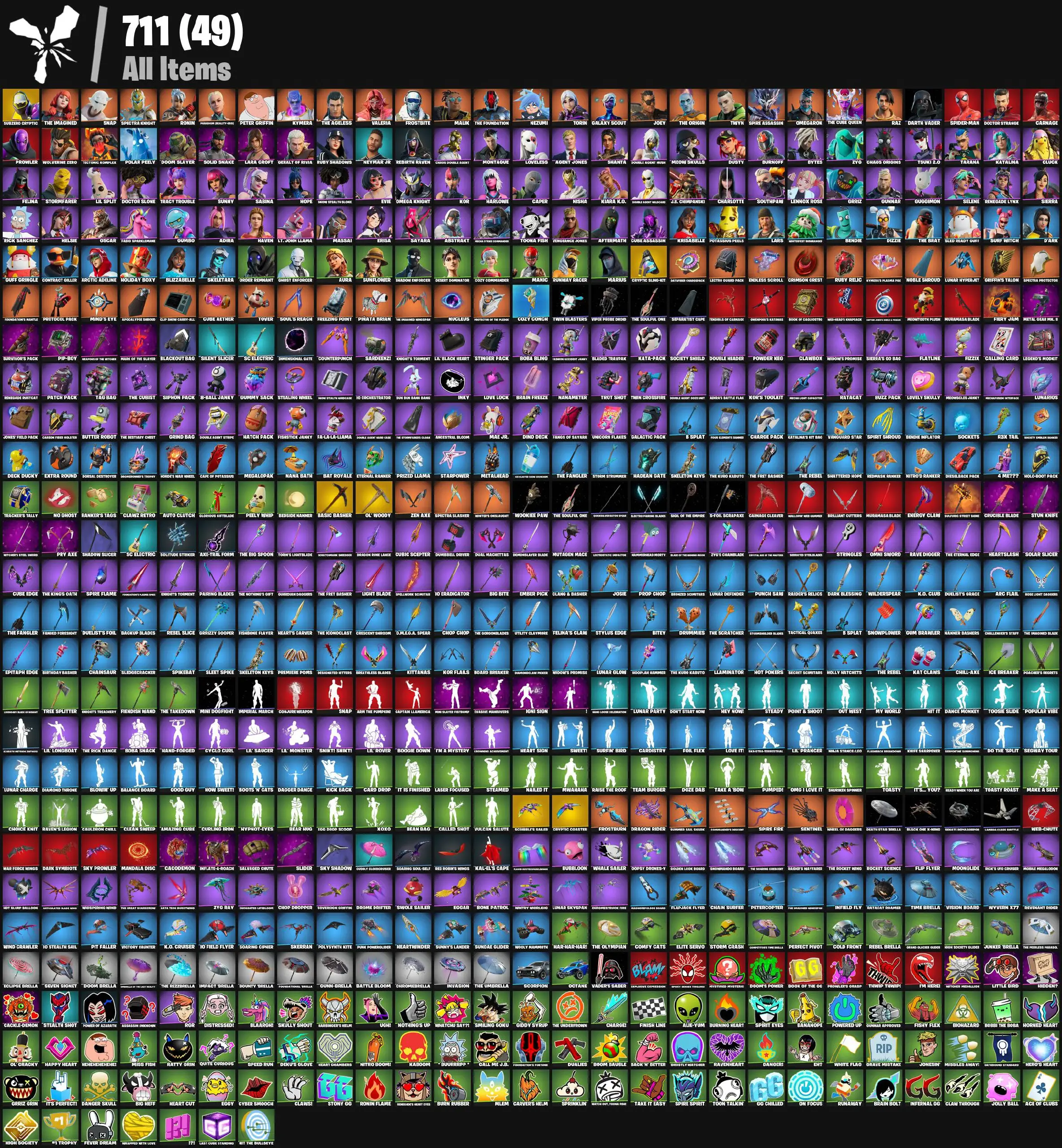 [PC/PSN/XBOX] 124 skins | Subzero Cryptic | Clawz Retro | Holo-Boot Pack | Cryptic Sling-kit | Basic Basher | Ol' Woody | Knight's Treachery | Toasty Roast