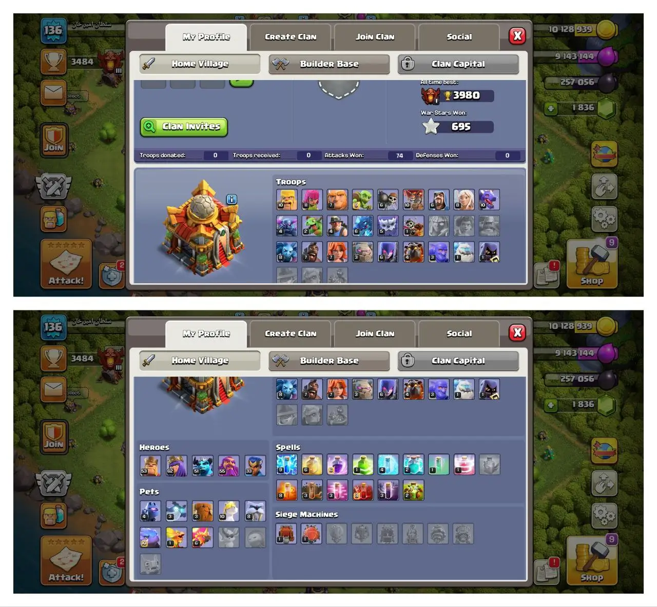 🔥 CLEAN SEMI MAX TH16 🔥 | 3980 PB 📈 | HEROES 53•62•51•55•33 👑 | MAGIC ITEMS 🎁 | EQUIPS ⚙️ | WALLS STRONG 🧱 | FAST DELIVERY 🚀