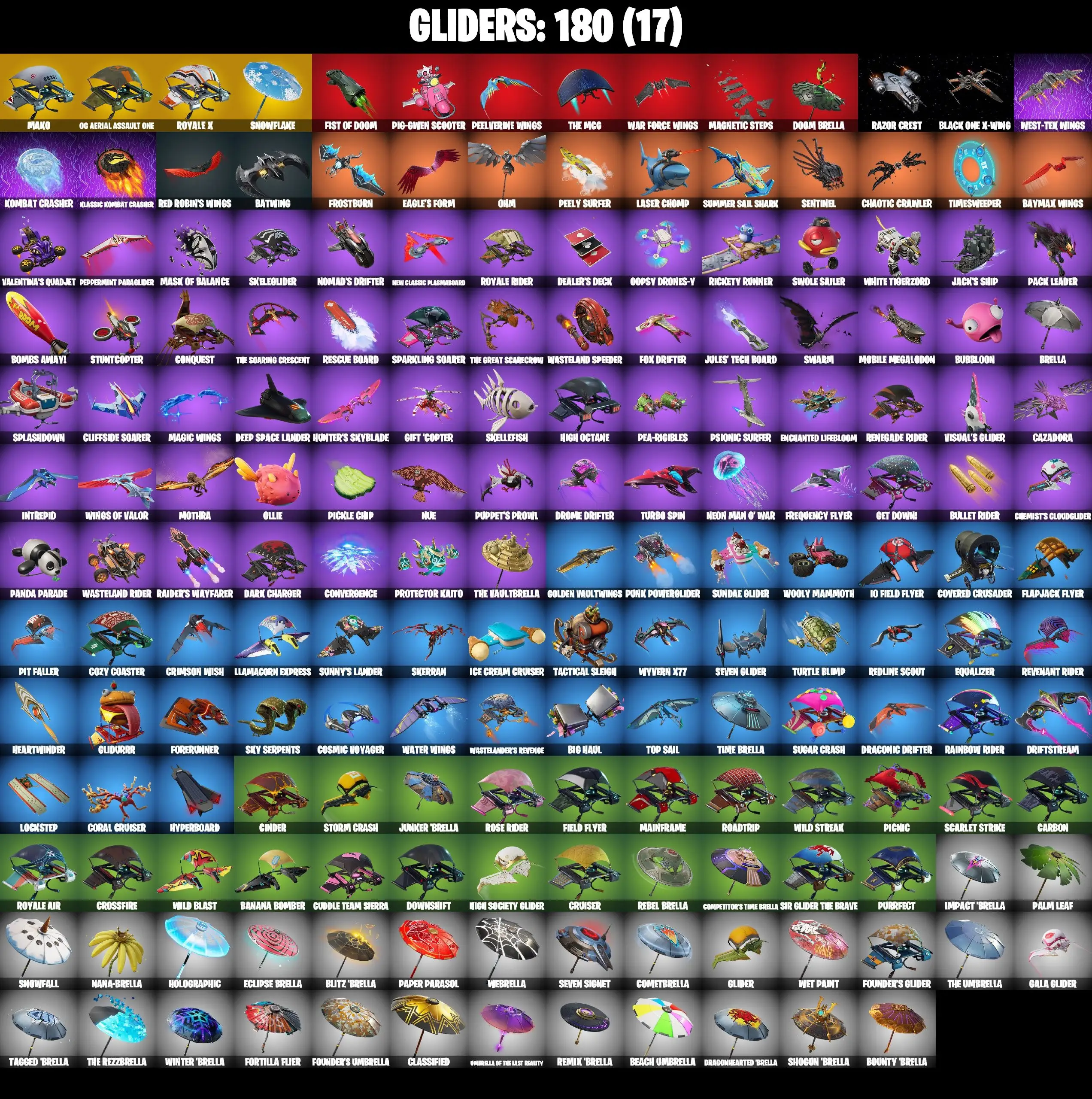 268 SKINS / OG SKULL TROOPER / BLACK KNIGHT / OG AERIAL ASSAULT ONE OG STW