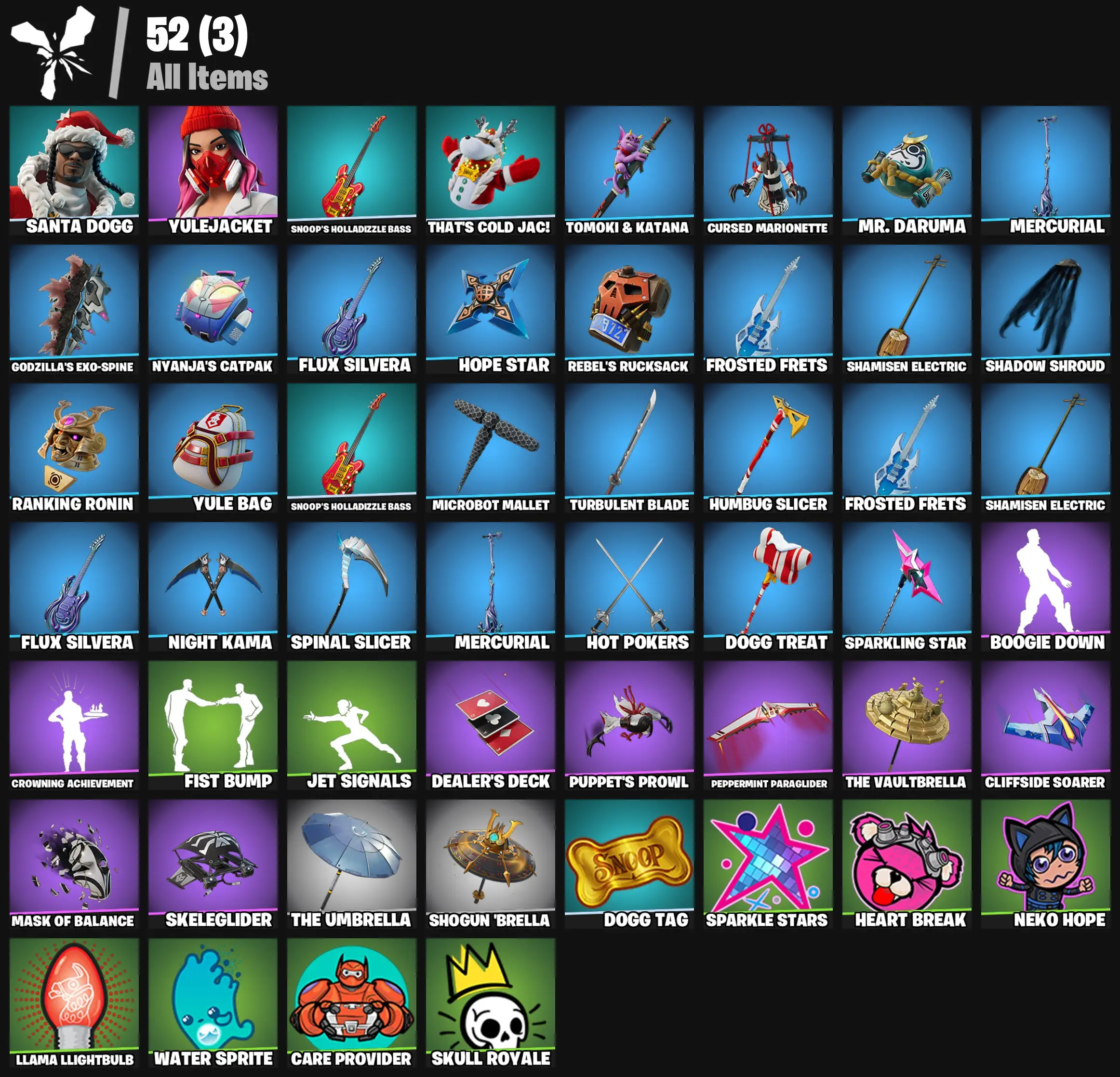 [PC/PSN/XBOX] 2 skins | Santa Dogg | Yulejacket | Snoop's Holladizzle Bass | That's Cold Jac! | Tomoki & Katana | Cursed Marionette | Mr. Daruma | 400 VB