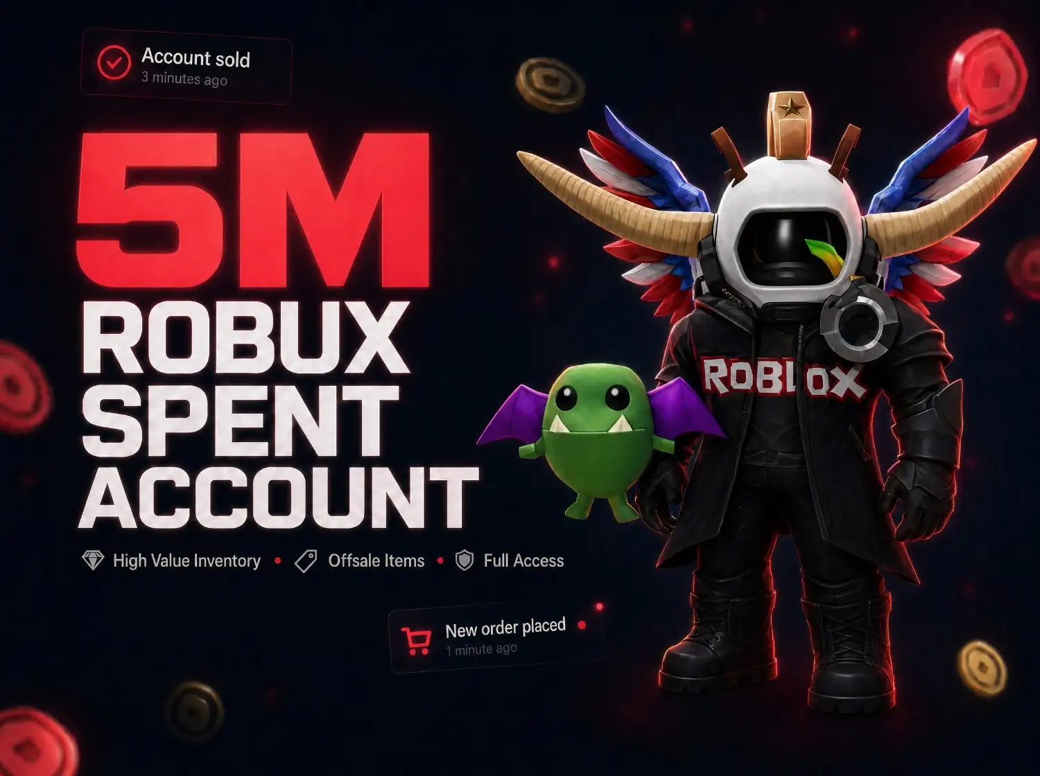 5M Robux Spent OG Account 🔥