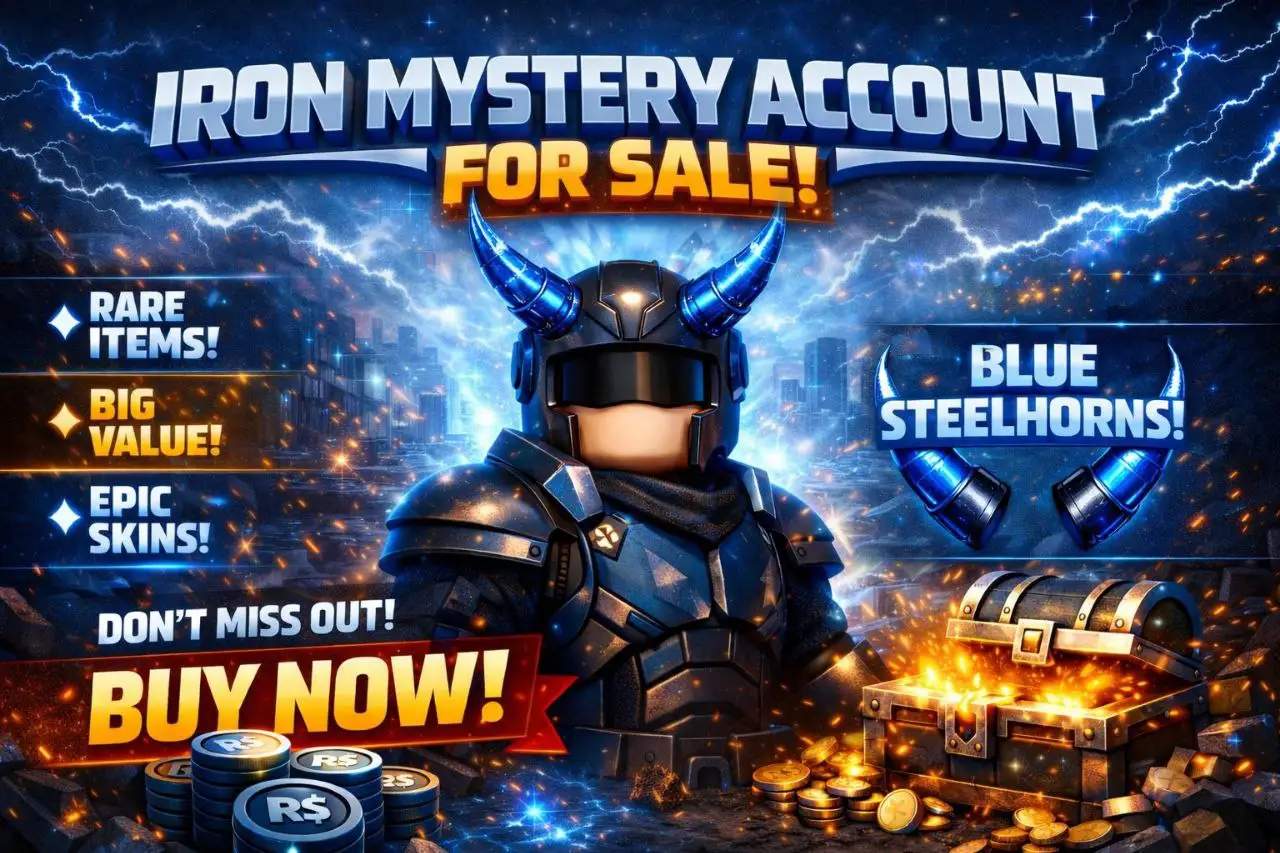 Roblox Iron Mystery Account – Stacked