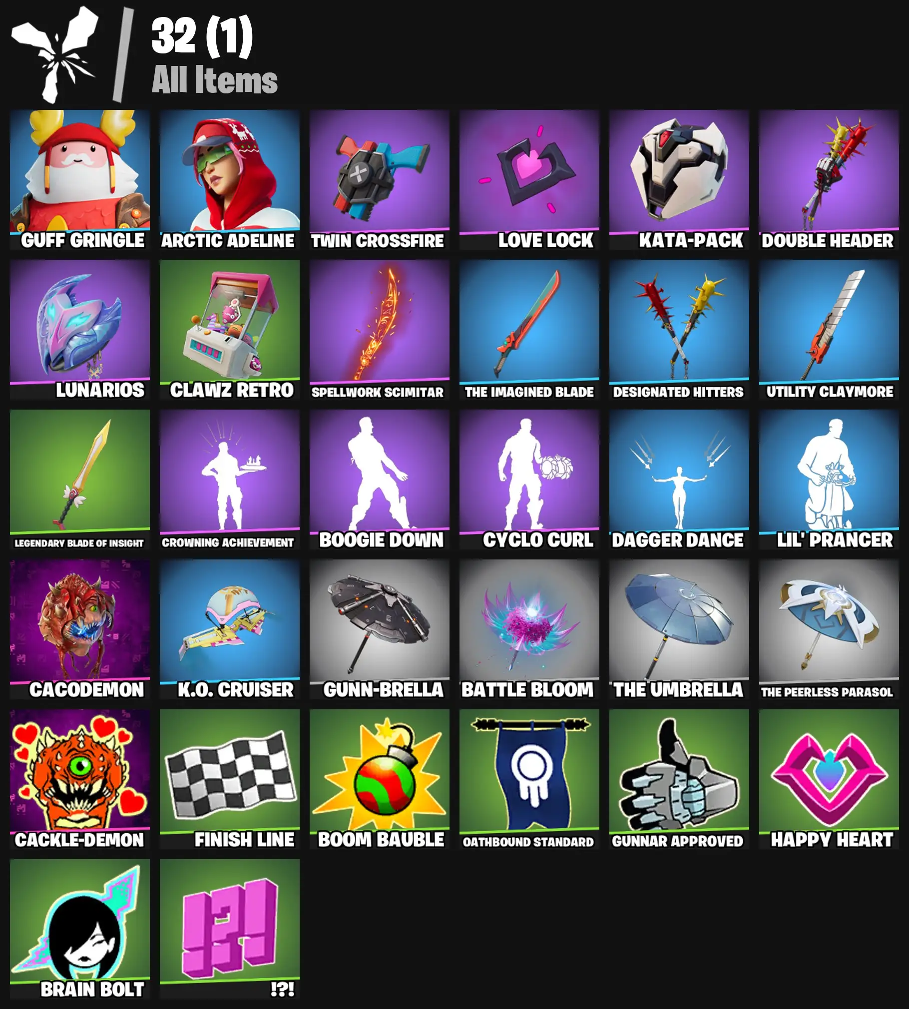 [PC/PSN/XBOX] 2 skins | Guff Gringle | Arctic Adeline | Twin Crossfire | Love Lock | Kata-Pack | Double Header | Lunarios | Clawz Retro | 0 VB